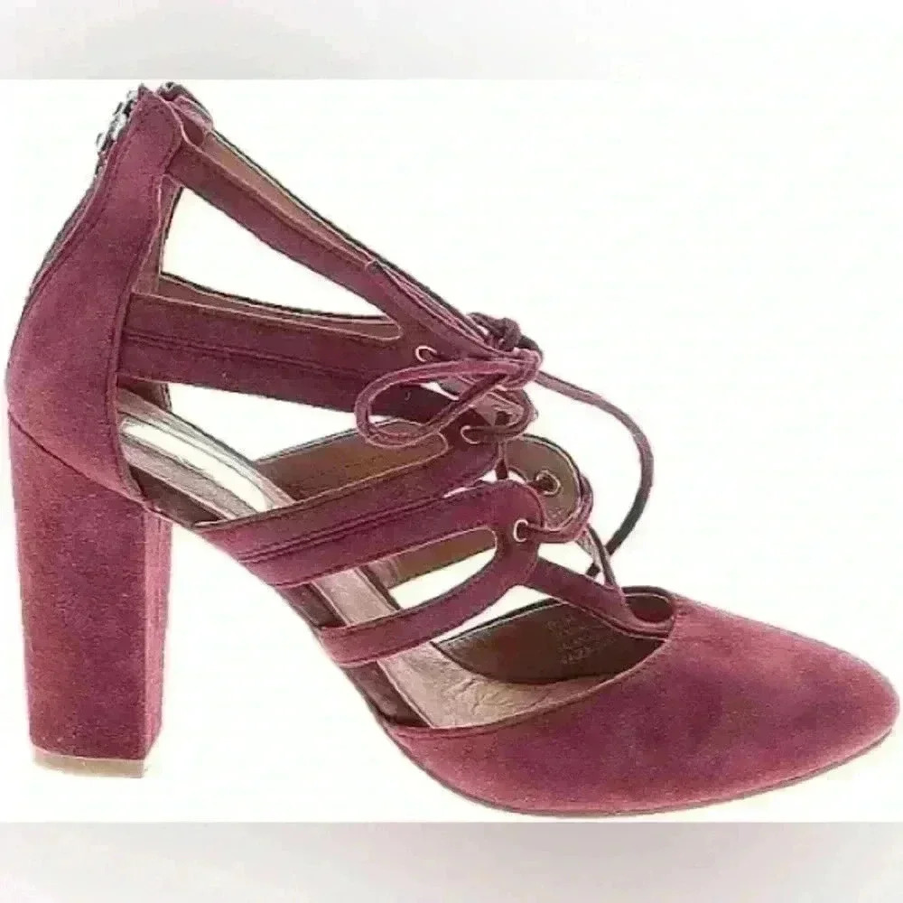 Halogen Sydney Leather Block Heels EUC